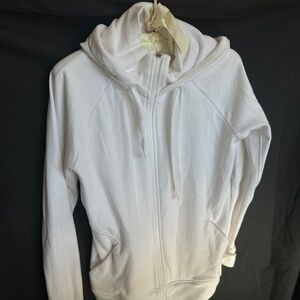Athleta Women's White Full Zip Hoodie